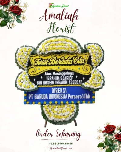 Papan Bunga Duka di Setono