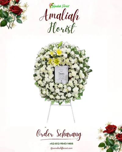 Krans Bunga Duka Cita di Setono